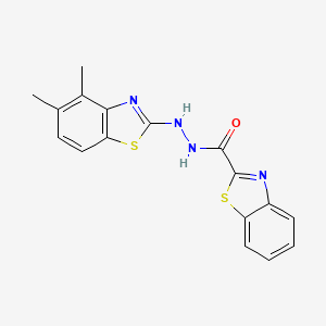 B2624682 N'-(4,5-dimethyl-1,3-benzothiazol-2-yl)-1,3-benzothiazole-2-carbohydrazide CAS No. 851980-48-8