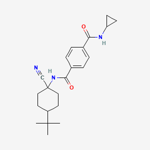 molecular formula C22H29N3O2 B2624712 n1-(4-Tert-butyl-1-cyanocyclohexyl)-n4-cyclopropylbenzene-1,4-dicarboxamide CAS No. 1948168-22-6