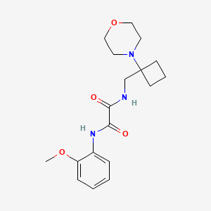 molecular formula C18H25N3O4 B2624766 N'-(2-methoxyphenyl)-N-{[1-(morpholin-4-yl)cyclobutyl]methyl}ethanediamide CAS No. 2380179-10-0