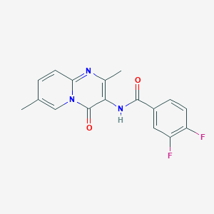 molecular formula C17H13F2N3O2 B2624846 N-{2,7-dimethyl-4-oxo-4H-pyrido[1,2-a]pyrimidin-3-yl}-3,4-difluorobenzamide CAS No. 941923-51-9