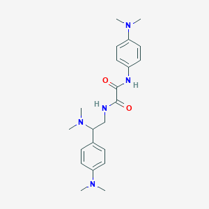 molecular formula C22H31N5O2 B2624965 N-[2-(dimethylamino)-2-[4-(dimethylamino)phenyl]ethyl]-N'-[4-(dimethylamino)phenyl]ethanediamide CAS No. 941933-19-3