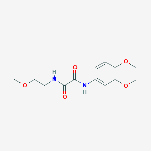molecular formula C13H16N2O5 B2624984 N1-(2,3-dihydrobenzo[b][1,4]dioxin-6-yl)-N2-(2-methoxyethyl)oxalamide CAS No. 331863-00-4
