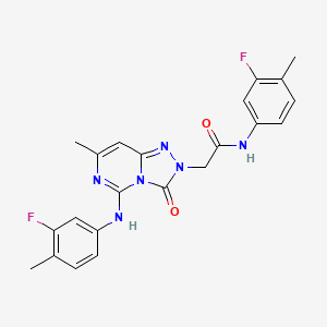 2-[5-(3-fluoro-4-methylanilino)-7-methyl-3-oxo[1,2,4]triazolo[4,3-c]pyrimidin-2(3H)-yl]-N~1~-(3-fluoro-4-methylphenyl)acetamide