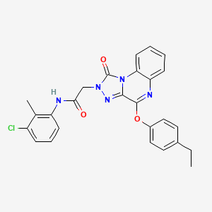 N-(3-chloro-2-methylphenyl)-2-(4-(4-ethylphenoxy)-1-oxo-[1,2,4]triazolo[4,3-a]quinoxalin-2(1H)-yl)acetamide