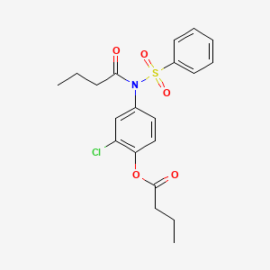4-[Butyryl(phenylsulfonyl)amino]-2-chlorophenyl butyrate