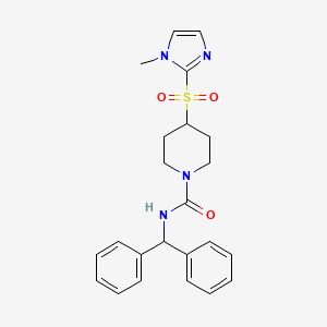 N-benzhydryl-4-((1-methyl-1H-imidazol-2-yl)sulfonyl)piperidine-1-carboxamide
