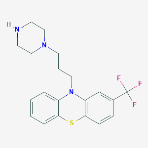 molecular formula C20H22F3N3S B026250 10-(3-Piperazin-1-ylpropyl)-2-(trifluoromethyl)phenothiazine CAS No. 2804-16-2