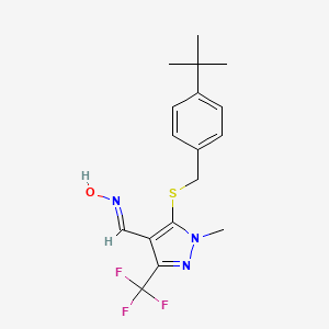 5-{[4-(tert-butyl)benzyl]sulfanyl}-1-methyl-3-(trifluoromethyl)-1H-pyrazole-4-carbaldehyde oxime