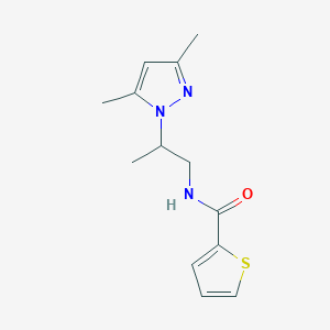 N-[2-(3,5-dimethylpyrazol-1-yl)propyl]thiophene-2-carboxamide