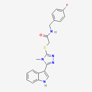 2-((5-(1H-indol-3-yl)-4-methyl-4H-1,2,4-triazol-3-yl)thio)-N-(4-fluorobenzyl)acetamide