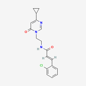 (E)-3-(2-chlorophenyl)-N-(2-(4-cyclopropyl-6-oxopyrimidin-1(6H)-yl)ethyl)acrylamide