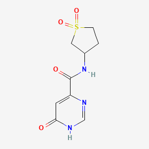 molecular formula C9H11N3O4S B2625014 N-(1,1-dioxidotetrahydrothiophen-3-yl)-6-hydroxypyrimidine-4-carboxamide CAS No. 2034281-38-2