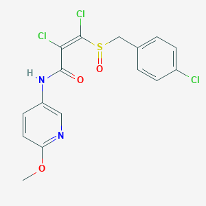 2,3-dichloro-3-[(4-chlorobenzyl)sulfinyl]-N-(6-methoxy-3-pyridinyl)acrylamide