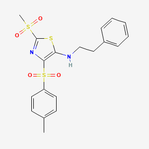 2-(methylsulfonyl)-N-phenethyl-4-tosylthiazol-5-amine