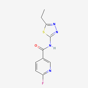 molecular formula C10H9FN4OS B2625023 N-(5-Ethyl-1,3,4-thiadiazol-2-yl)-6-fluoropyridine-3-carboxamide CAS No. 1919401-43-6