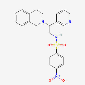 N-(2-(3,4-dihydroisoquinolin-2(1H)-yl)-2-(pyridin-3-yl)ethyl)-4-nitrobenzenesulfonamide