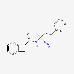 N-(1-cyano-1-methyl-3-phenylpropyl)bicyclo[4.2.0]octa-1(6),2,4-triene-7-carboxamide