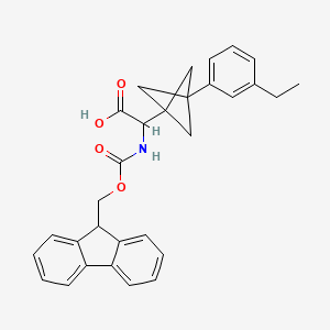 2-[3-(3-Ethylphenyl)-1-bicyclo[1.1.1]pentanyl]-2-(9H-fluoren-9-ylmethoxycarbonylamino)acetic acid