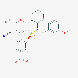 Methyl 4-[2-amino-3-cyano-6-(3-methoxybenzyl)-5,5-dioxido-4,6-dihydropyrano[3,2-c][2,1]benzothiazin-4-yl]benzoate