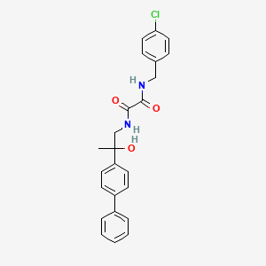 molecular formula C24H23ClN2O3 B2625082 N1-(2-([1,1'-biphenyl]-4-yl)-2-hydroxypropyl)-N2-(4-chlorobenzyl)oxalamide CAS No. 1396798-43-8