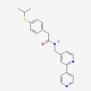 N-([2,4'-bipyridin]-4-ylmethyl)-2-(4-(isopropylthio)phenyl)acetamide