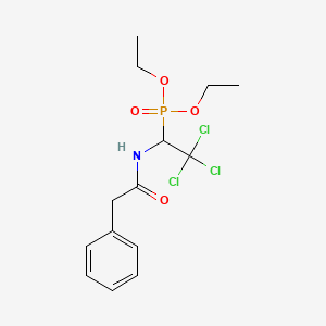 molecular formula C14H19Cl3NO4P B2625112 2-phenyl-N-(2,2,2-trichloro-1-diethoxyphosphorylethyl)acetamide CAS No. 51945-91-6