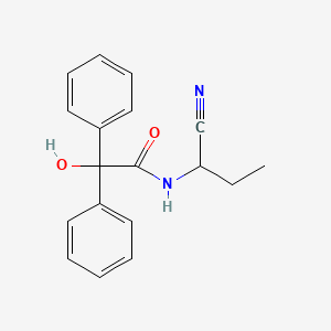molecular formula C18H18N2O2 B2625154 N-(1-cyanopropyl)-2-hydroxy-2,2-diphenylacetamide CAS No. 2060218-78-0