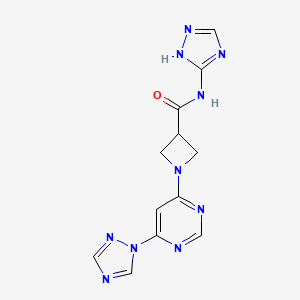 1-(6-(1H-1,2,4-triazol-1-yl)pyrimidin-4-yl)-N-(1H-1,2,4-triazol-5-yl)azetidine-3-carboxamide