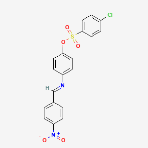 4-{[(4-Nitrophenyl)methylene]amino}phenyl 4-chlorobenzenesulfonate