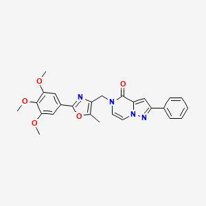 5-((5-methyl-2-(3,4,5-trimethoxyphenyl)oxazol-4-yl)methyl)-2-phenylpyrazolo[1,5-a]pyrazin-4(5H)-one
