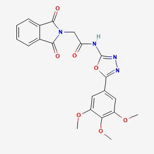 2-(1,3-dioxoisoindolin-2-yl)-N-(5-(3,4,5-trimethoxyphenyl)-1,3,4-oxadiazol-2-yl)acetamide