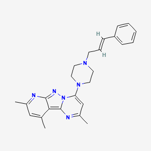 (E)-4-(4-cinnamylpiperazin-1-yl)-2,8,10-trimethylpyrido[2',3':3,4]pyrazolo[1,5-a]pyrimidine