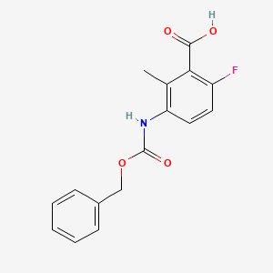 6-Fluoro-2-methyl-3-(phenylmethoxycarbonylamino)benzoic acid