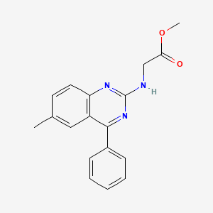 Methyl 2-[(6-methyl-4-phenylquinazolin-2-yl)amino]acetate