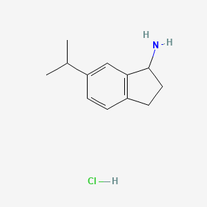 6-(propan-2-yl)-2,3-dihydro-1H-inden-1-amine hydrochloride