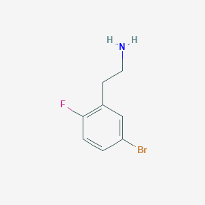 molecular formula C8H9BrFN B2625297 2-(5-Bromo-2-fluorophenyl)ethan-1-amine CAS No. 615534-62-8