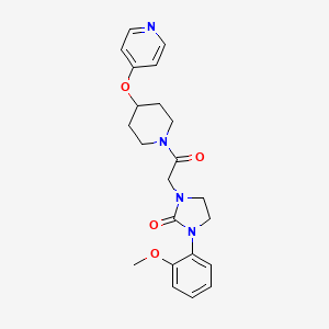 1-(2-Methoxyphenyl)-3-(2-oxo-2-(4-(pyridin-4-yloxy)piperidin-1-yl)ethyl)imidazolidin-2-one