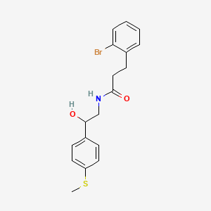3-(2-bromophenyl)-N-(2-hydroxy-2-(4-(methylthio)phenyl)ethyl)propanamide
