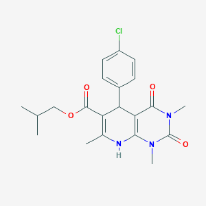Isobutyl 5-(4-chlorophenyl)-1,3,7-trimethyl-2,4-dioxo-1,2,3,4,5,8-hexahydropyrido[2,3-d]pyrimidine-6-carboxylate