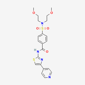 4-[bis(2-methoxyethyl)sulfamoyl]-N-(4-pyridin-4-yl-1,3-thiazol-2-yl)benzamide