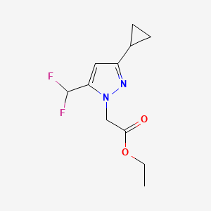 ethyl [3-cyclopropyl-5-(difluoromethyl)-1H-pyrazol-1-yl]acetate