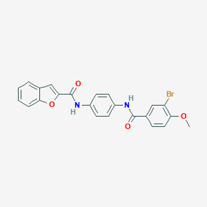 molecular formula C23H17BrN2O4 B262537 N-[4-[(3-bromo-4-methoxybenzoyl)amino]phenyl]-1-benzofuran-2-carboxamide 