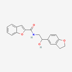 molecular formula C19H17NO4 B2625378 N-[2-(2,3-DIHYDRO-1-BENZOFURAN-5-YL)-2-HYDROXYETHYL]-1-BENZOFURAN-2-CARBOXAMIDE CAS No. 1421484-72-1