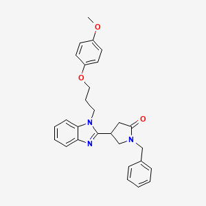 1-benzyl-4-{1-[3-(4-methoxyphenoxy)propyl]-1H-benzimidazol-2-yl}pyrrolidin-2-one