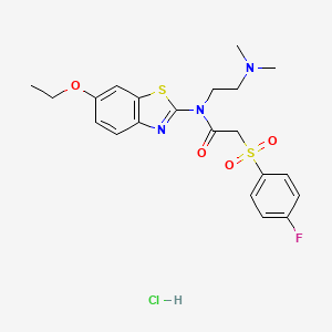 N-(2-(dimethylamino)ethyl)-N-(6-ethoxybenzo[d]thiazol-2-yl)-2-((4-fluorophenyl)sulfonyl)acetamide hydrochloride