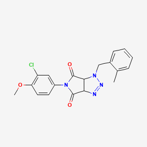 5-(3-chloro-4-methoxyphenyl)-1-(2-methylbenzyl)-3a,6a-dihydropyrrolo[3,4-d][1,2,3]triazole-4,6(1H,5H)-dione