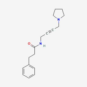 3-phenyl-N-(4-(pyrrolidin-1-yl)but-2-yn-1-yl)propanamide
