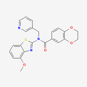 N-(4-methoxybenzo[d]thiazol-2-yl)-N-(pyridin-3-ylmethyl)-2,3-dihydrobenzo[b][1,4]dioxine-6-carboxamide