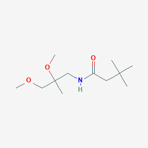 molecular formula C12H25NO3 B2625448 N-(2,3-dimethoxy-2-methylpropyl)-3,3-dimethylbutanamide CAS No. 2034242-01-6