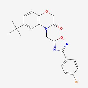 4-((3-(4-bromophenyl)-1,2,4-oxadiazol-5-yl)methyl)-6-(tert-butyl)-2H-benzo[b][1,4]oxazin-3(4H)-one